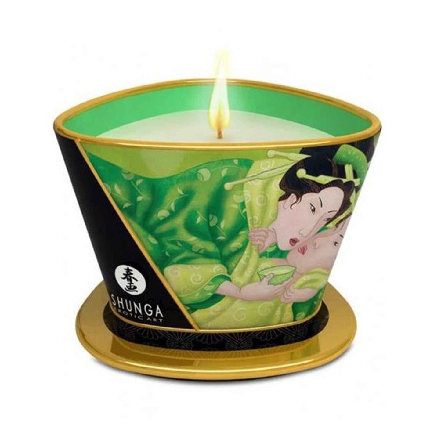 Shunga Verde Exotic Vela De Masaje 1Un
