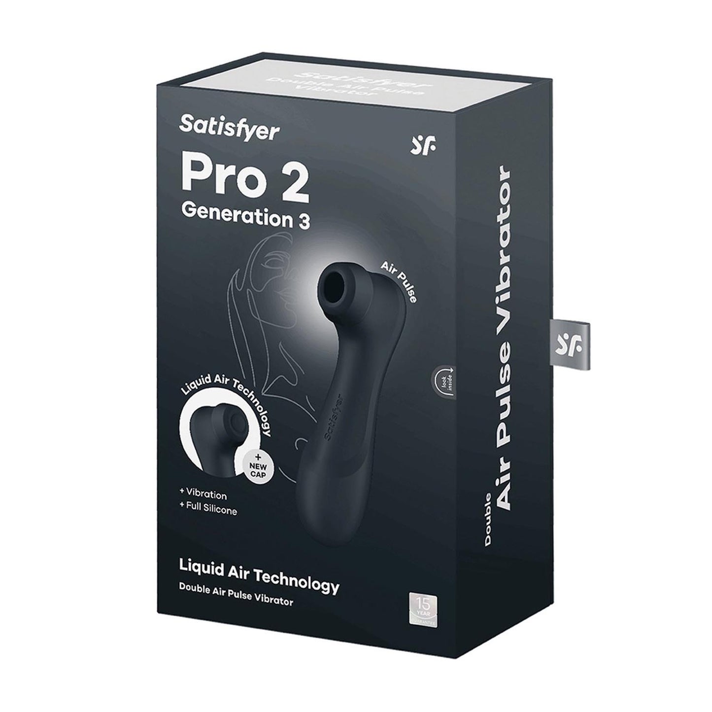SATISFYER PRO2 VIBRADOR DE AIRE DOBLE GENERATION 3 NEGRO NEGRO 1UN