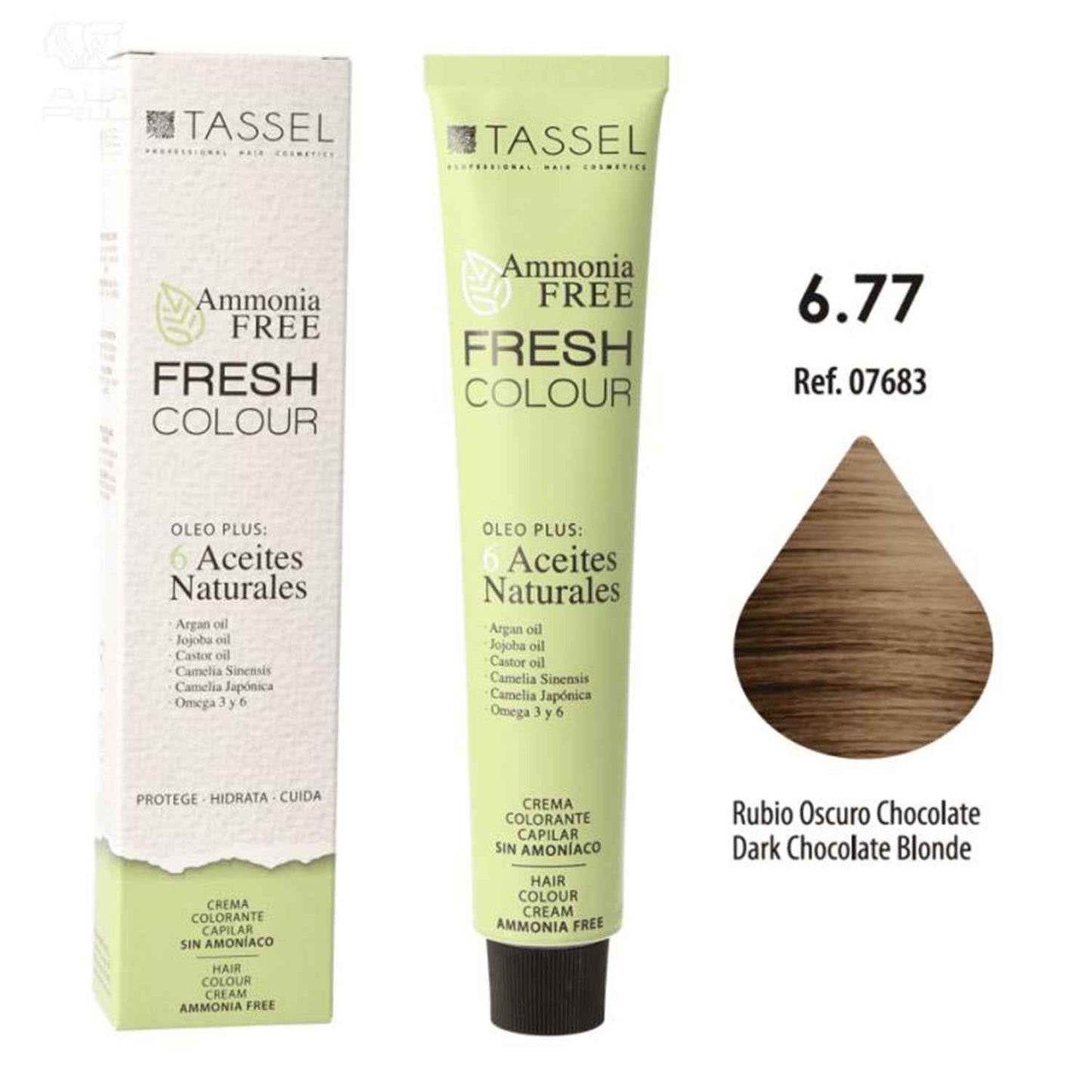 Eurostil Fresh Colour Creme Decolorante 6.77 Rubio Oscuro Chocolate Sin Amoniaco 1Un