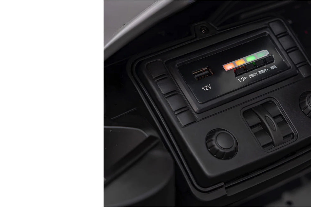 BMW M4, 12 volt elektrische kinderauto, Leder zitje, Rubberen banden, Kinder Accu Auto!