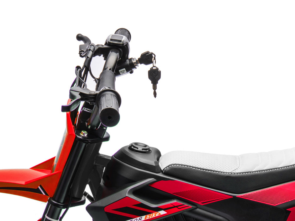 Crossmotor, 24 volt elektrische kinder motor met geveerde wielen