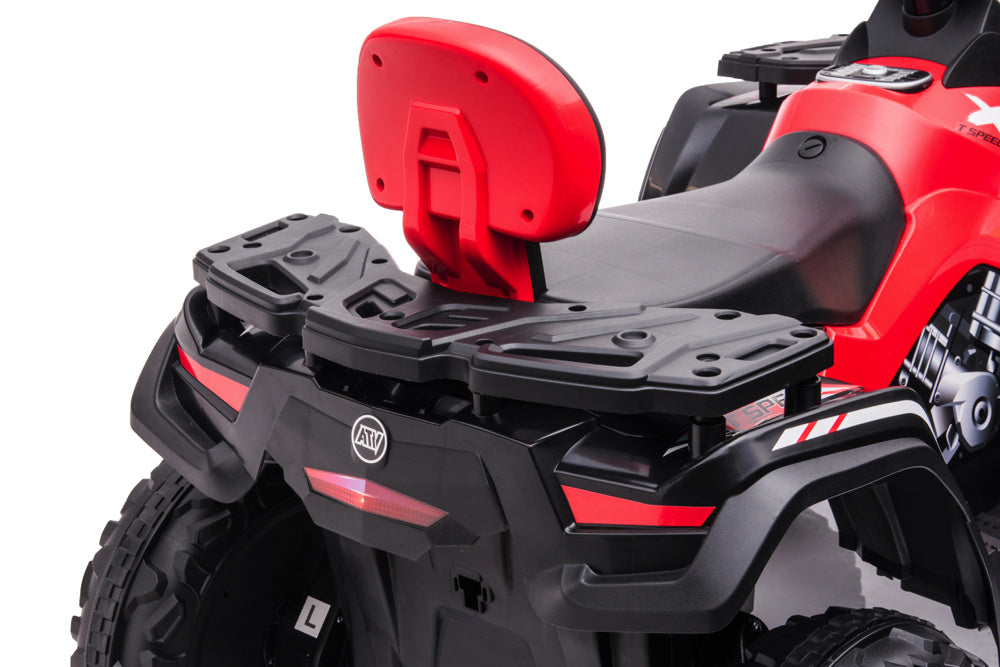 24 volt Elektrische Quad, 4 motoren, rubberen banden, leder zitting en meer!