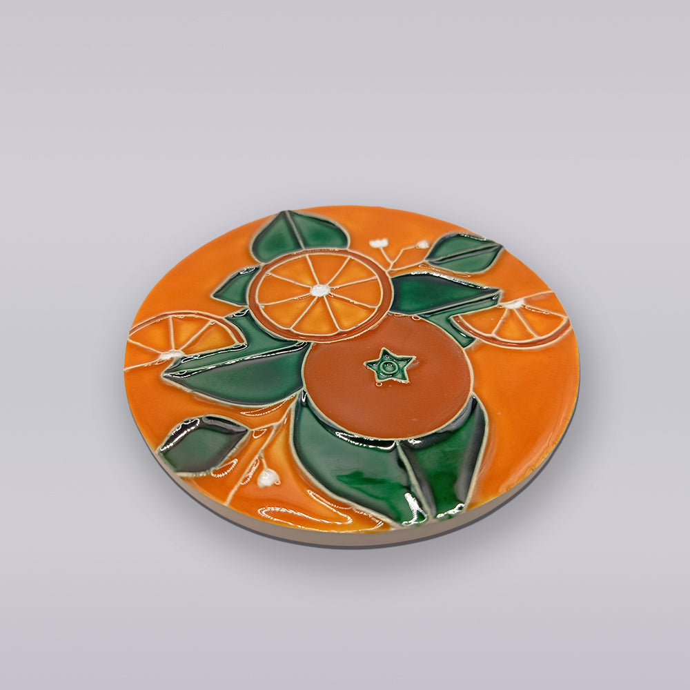 Algarve Orange Blossom Ceramic Coaster