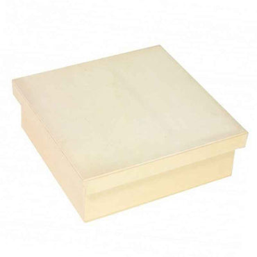 Caixa Quadrada de Madeira com 23x23x8cm e Tampa