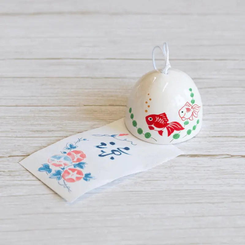 Sino japonês de cerâmica Furin - Peixe dourado