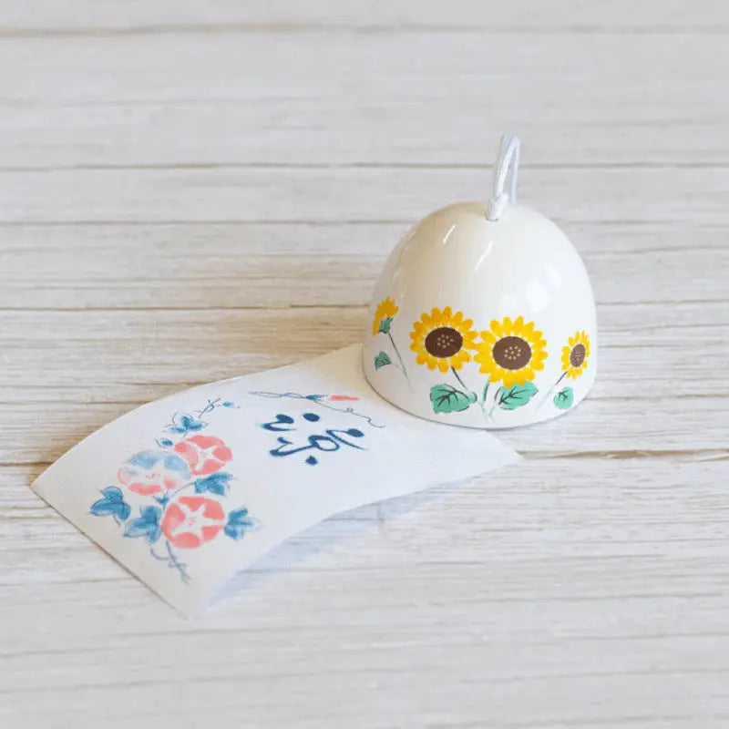 Sino japonês de cerâmica Furin - Girassol