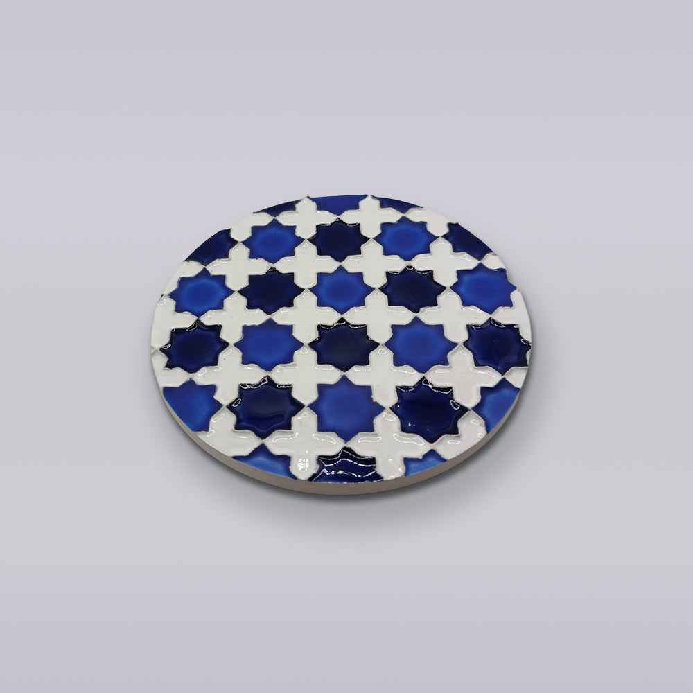 Heritage Blue Star Mosaic Coaster
