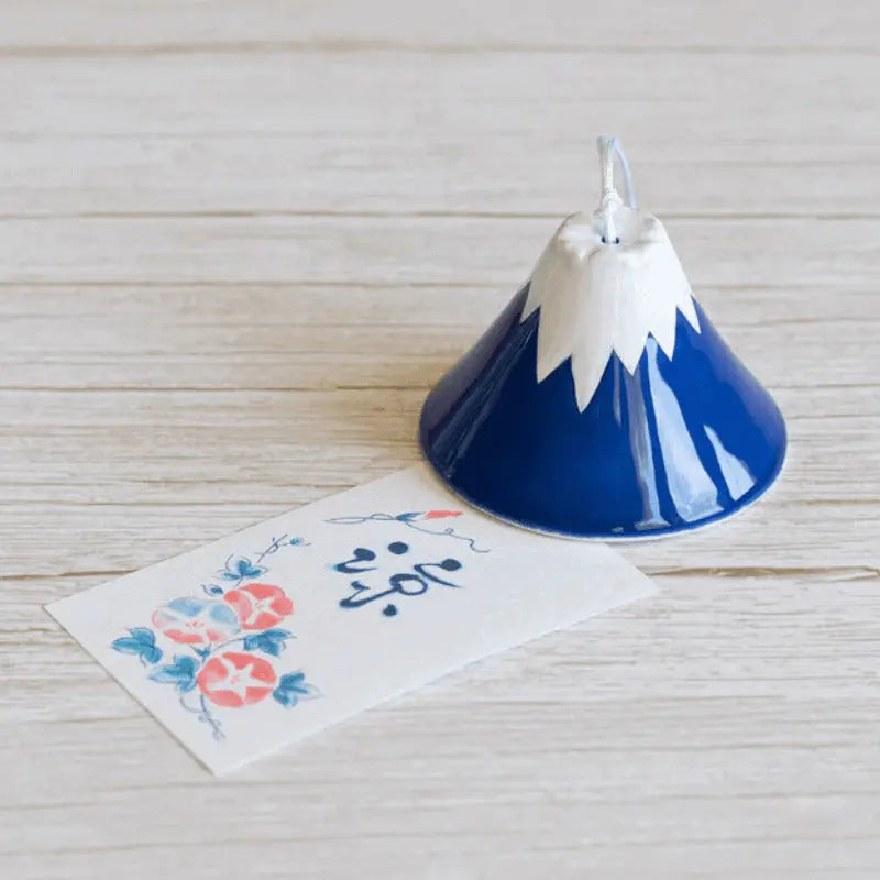 Sino japonês de cerâmica Furin - Azul fuji