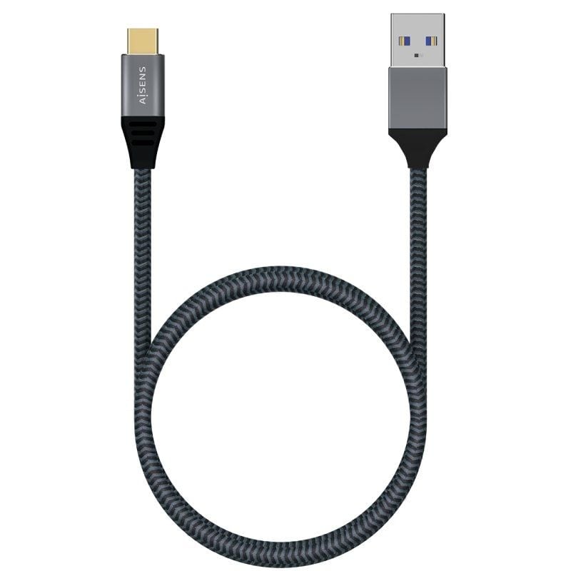 Cabo USB 3.1 Tipo C Aisens A107-0632 / USB Tipo C Macho - USB Macho / Até 27W / 1250mbps / 1,5m / C…