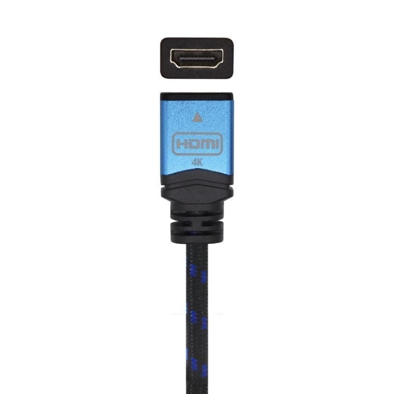 Cabo de Extensão HDMI Aisens A120-0454 / Macho HDMI - Fêmea HDMI / 3m / Preto / Azul
