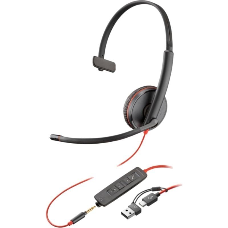 Poly Blackwire 3215 Auscultador + 3,5 Mm + Adaptador Usb-c / a / com Microfone / Tomada 3,5 - USB T…