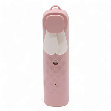Ventilador e spray facial Pink Nano Mist - carregável por USB