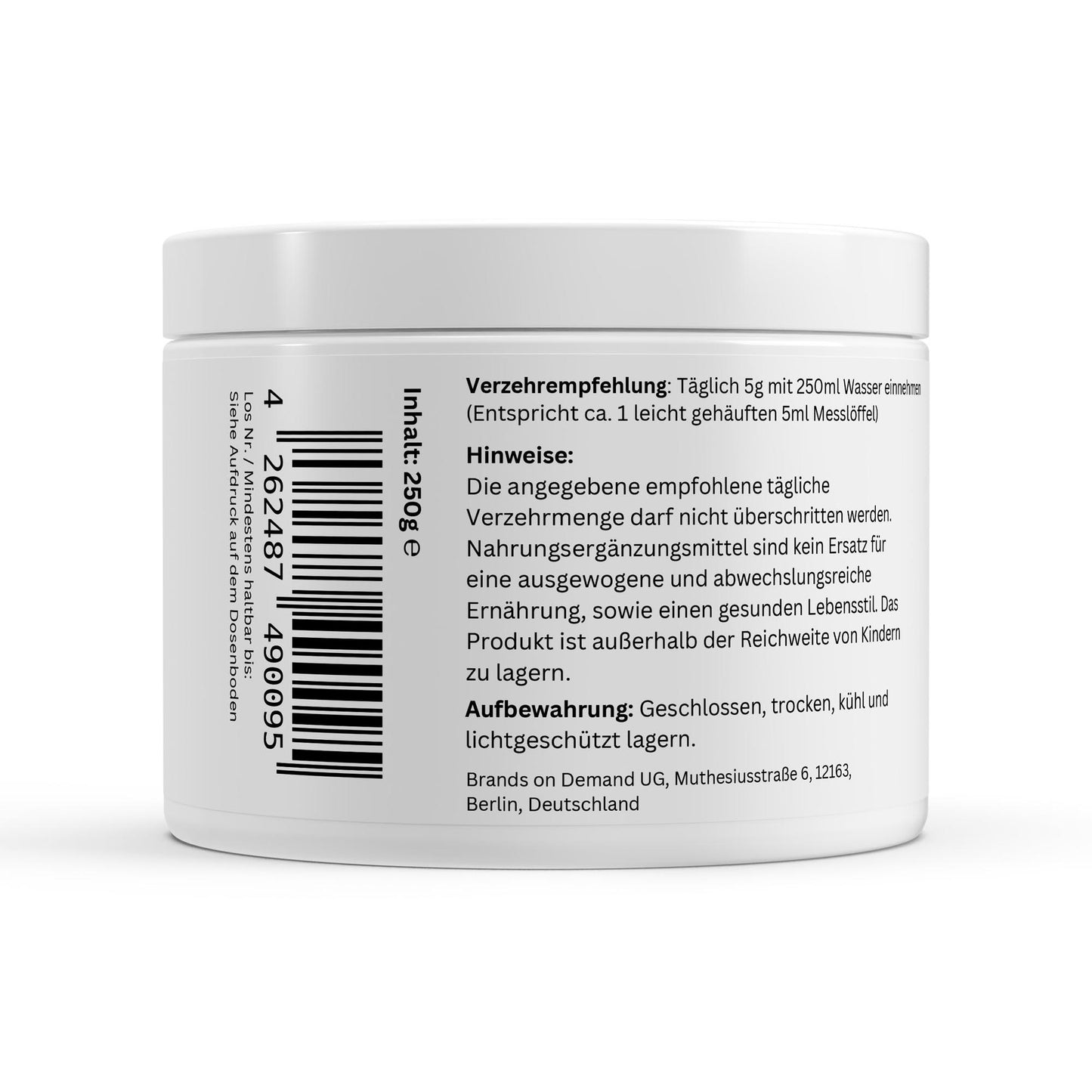 Comprar taurina online Portugal suplemento alimentar em pote branco 250g ChanceToBrand