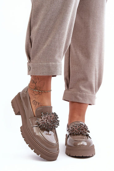 Heeled low shoes model 188505