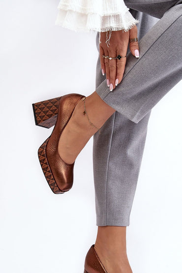 Block heel pumps model 188522