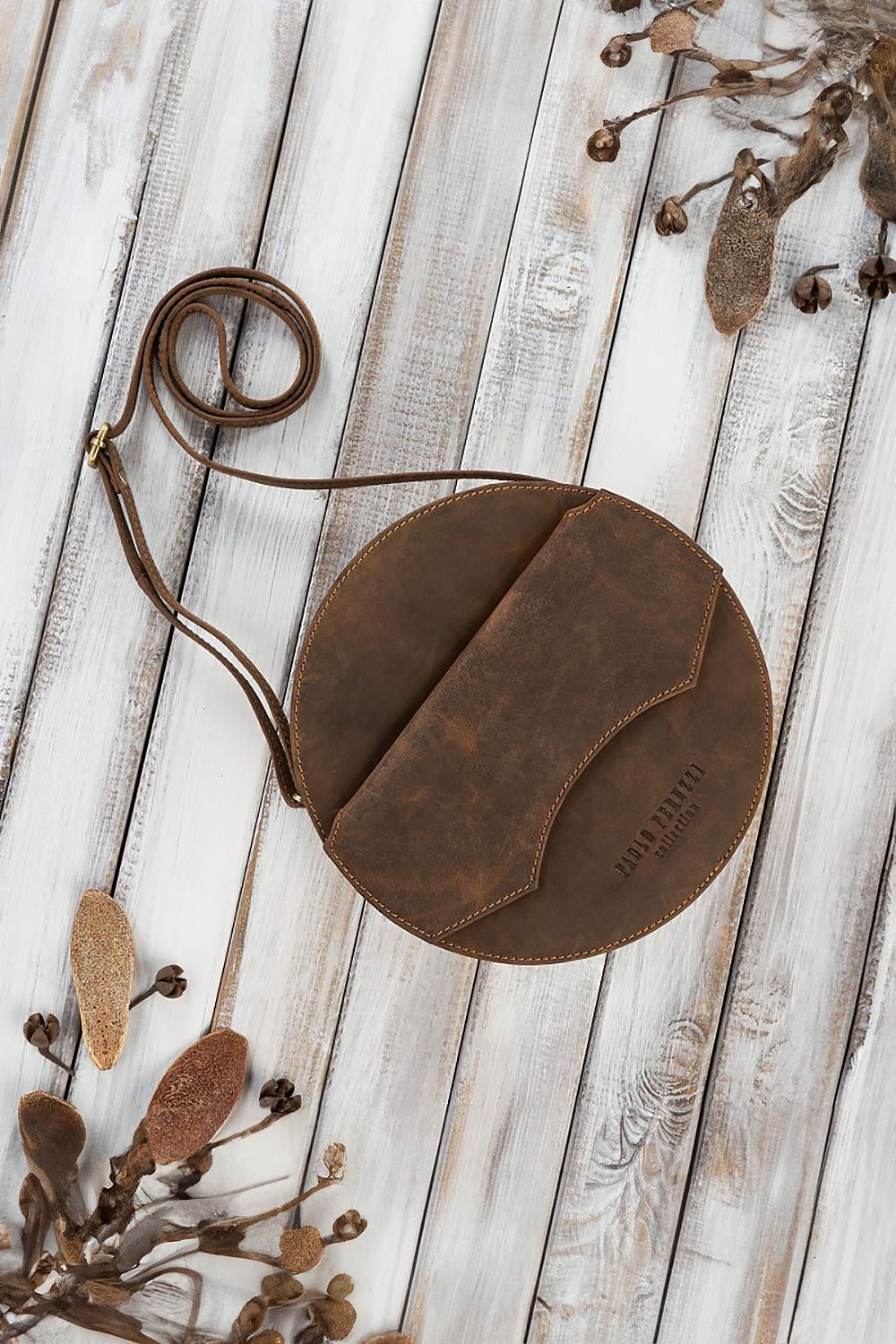 Natural leather bag model 191523