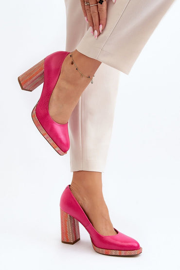 Block heel pumps model 192296