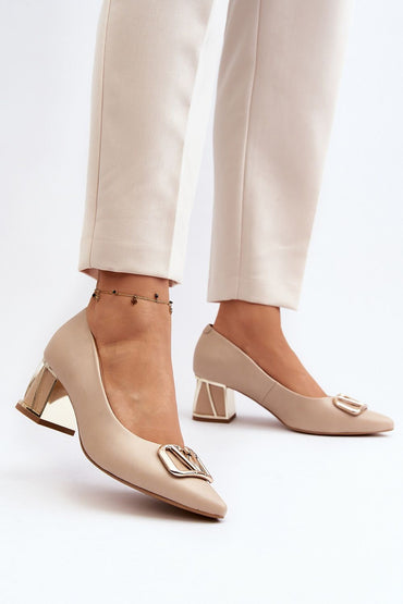 Block heel pumps model 192299