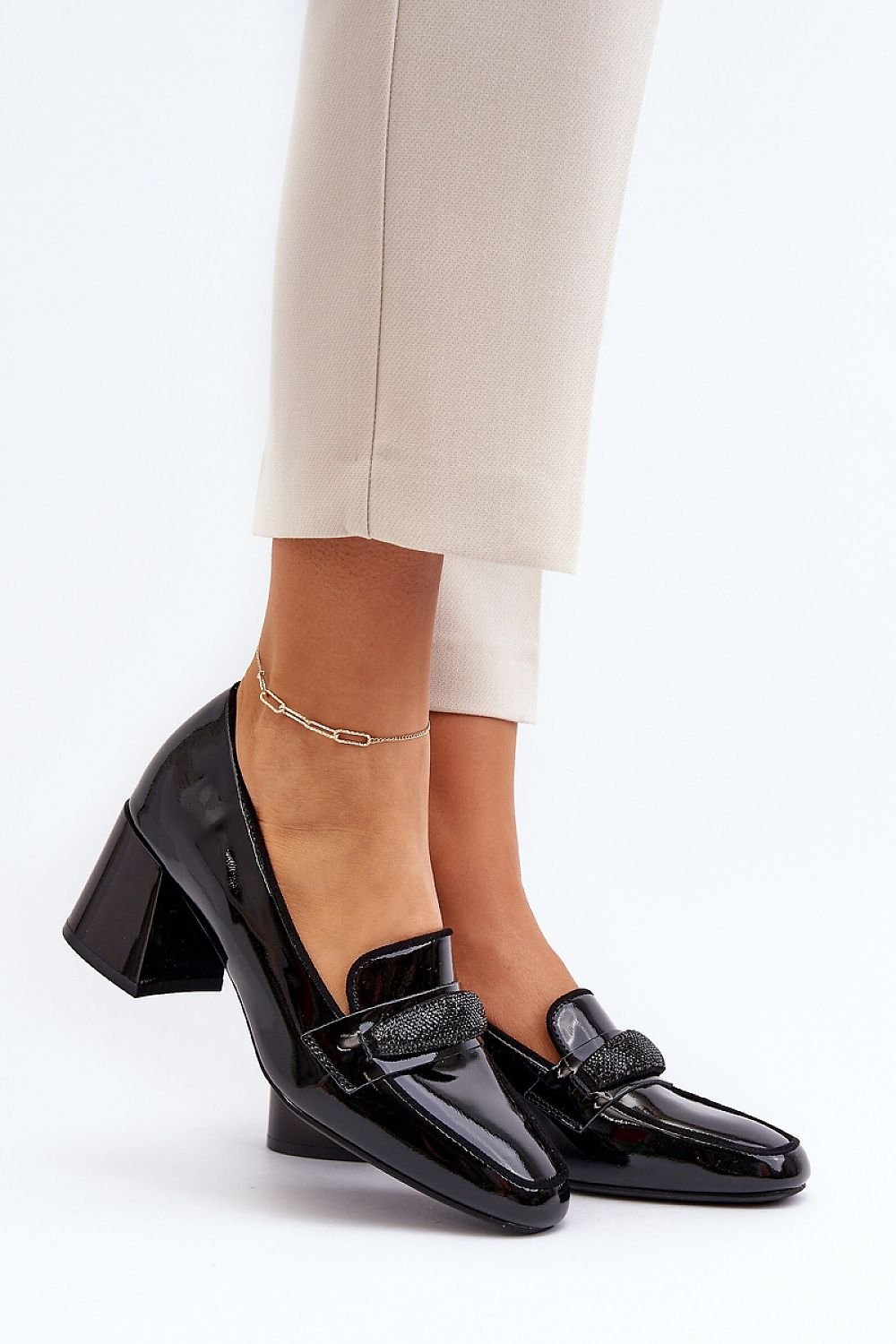Block heel pumps model 193918