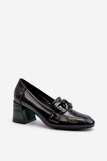 Block heel pumps model 193921