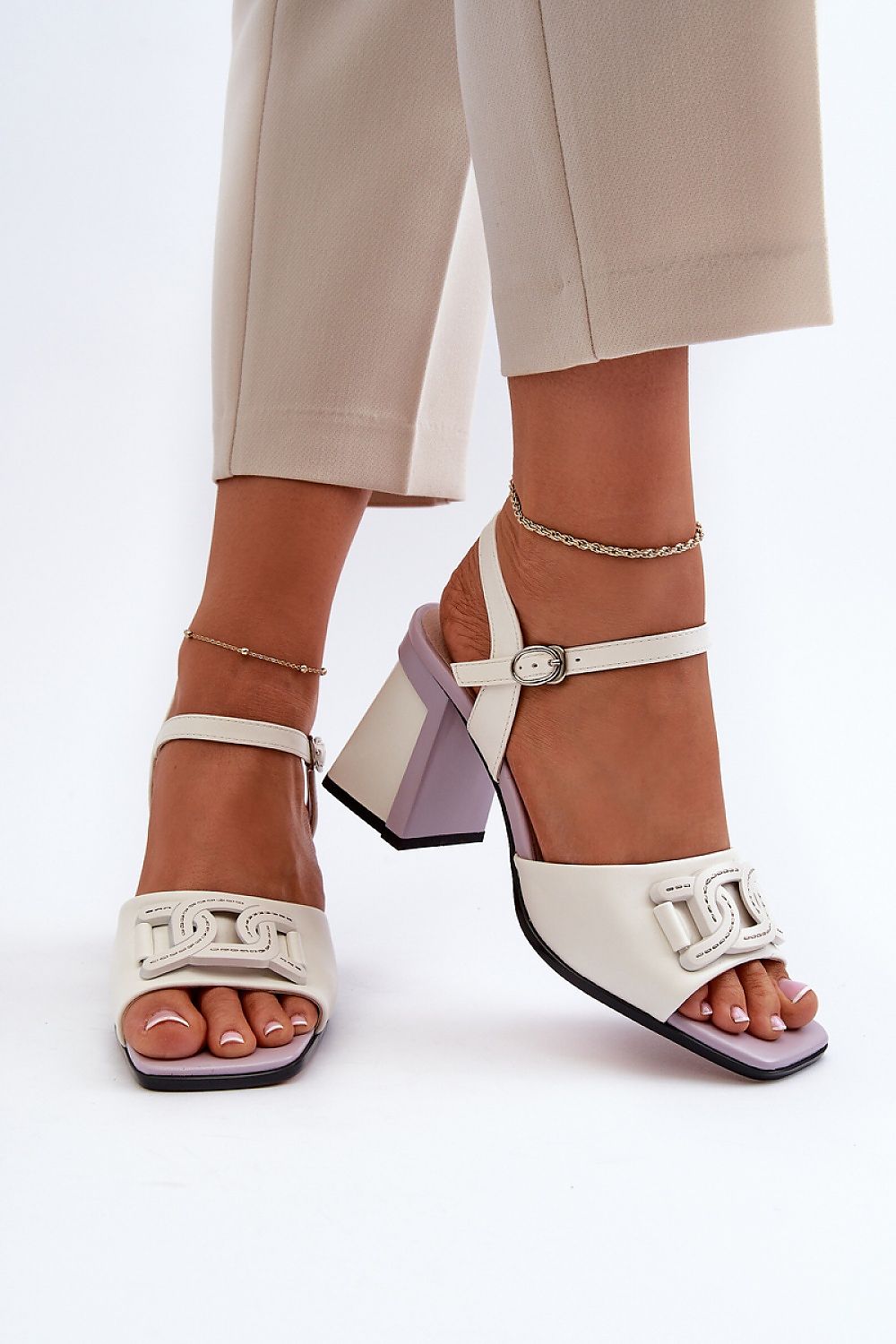 Heel sandals model 195418