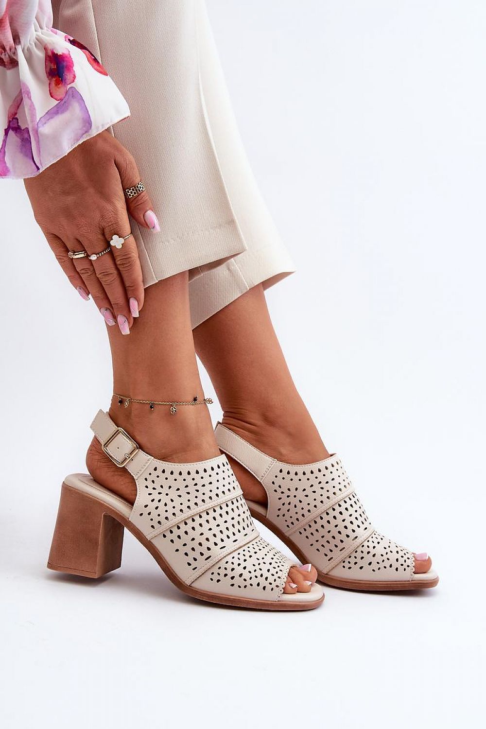 Heel sandals model 195749