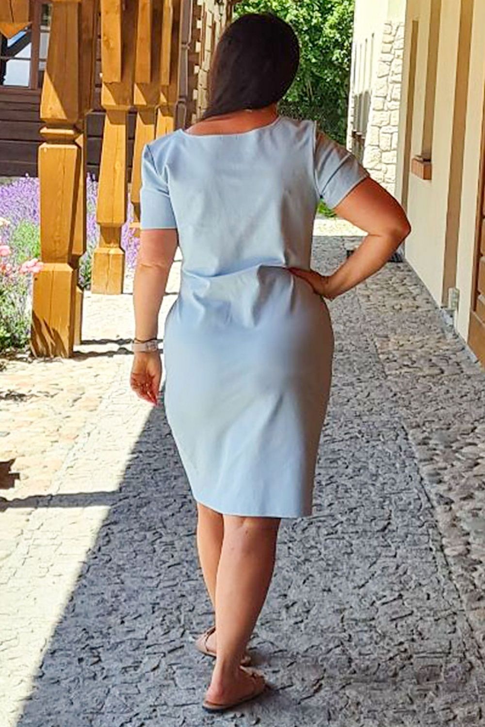 Plus size dress model 198766