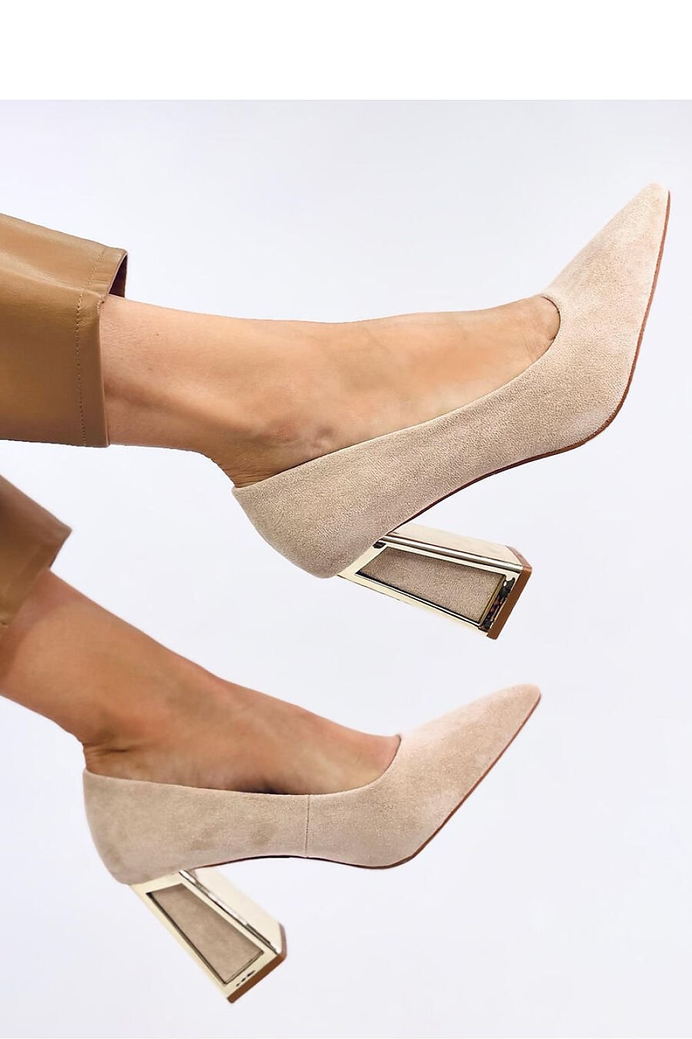 Block heel pumps model 200659