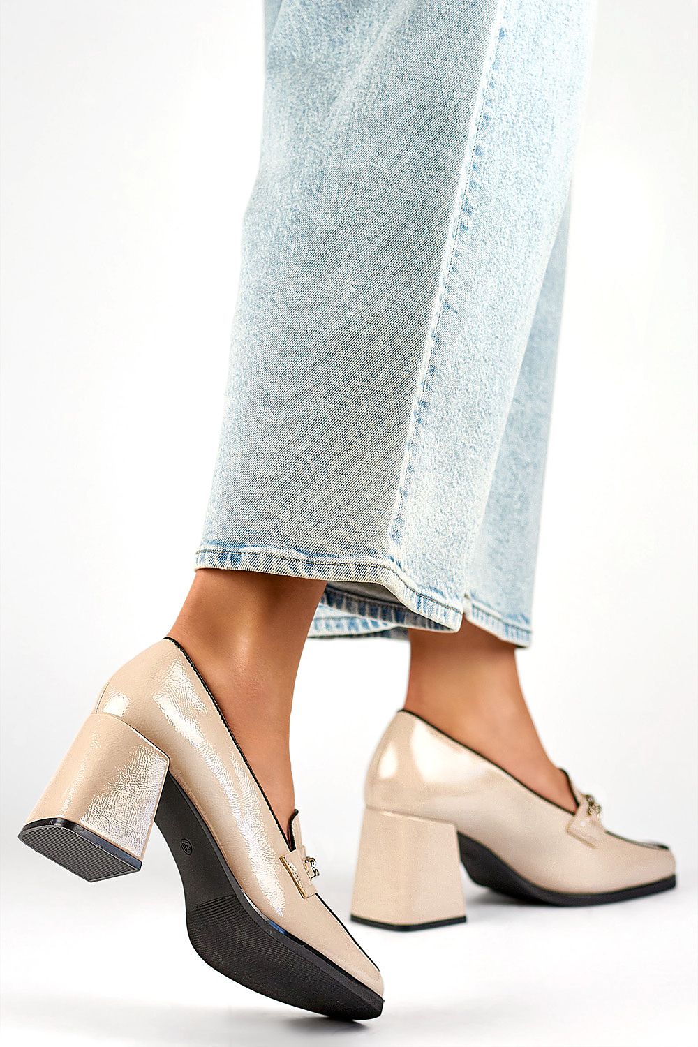 Block heel pumps model 200870