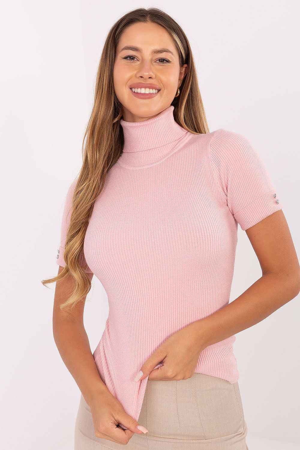 Short sleeve sweater model 217327