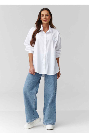 Long sleeve shirt model 224103 Makadamia