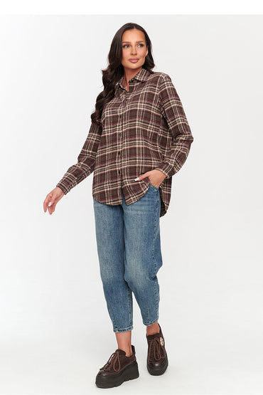 Long sleeve shirt model 231008 Makadamia