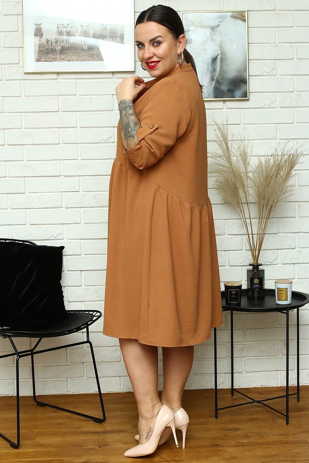 Plus size dress model 169056