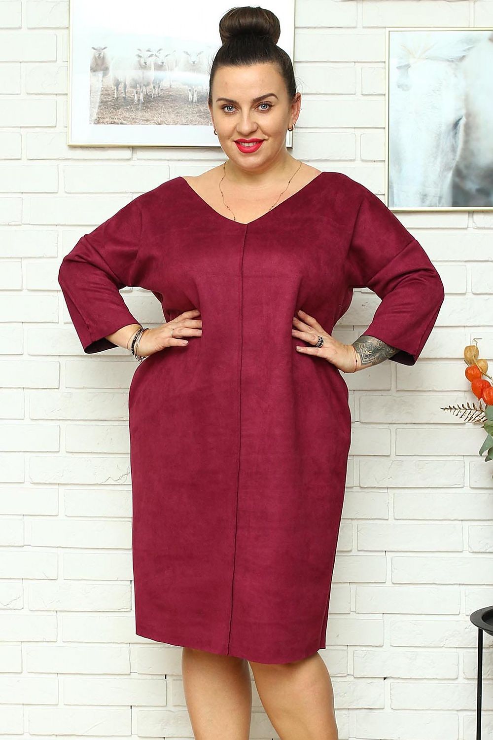 Plus size dress model 175219