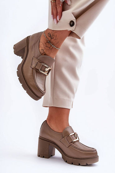 Heeled low shoes model 183958