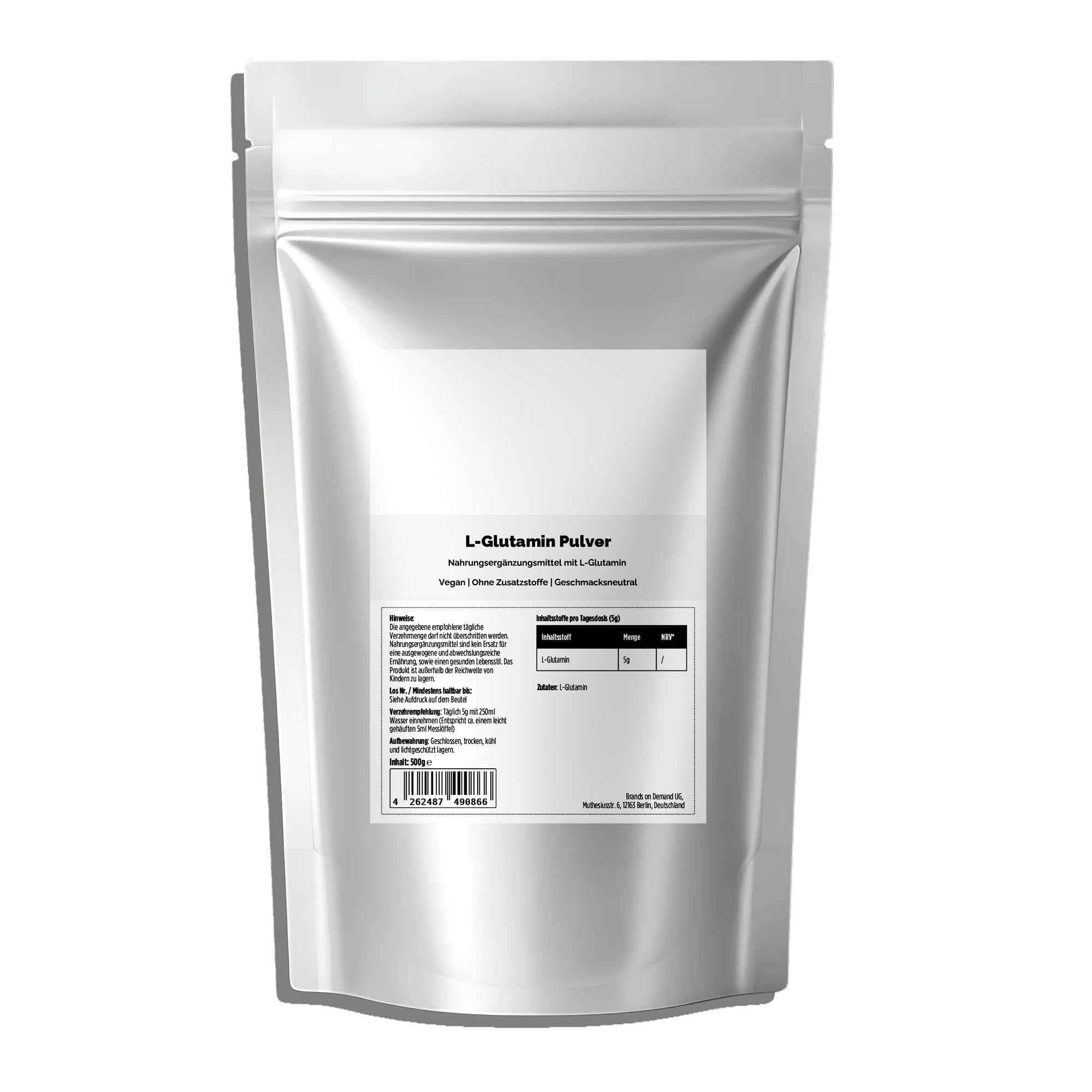 L-Glutamin Pulver Doypack - 500g