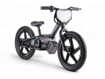 Bicicleta de equilíbrio elétrica de 24 volts, 16 polegadas - preto