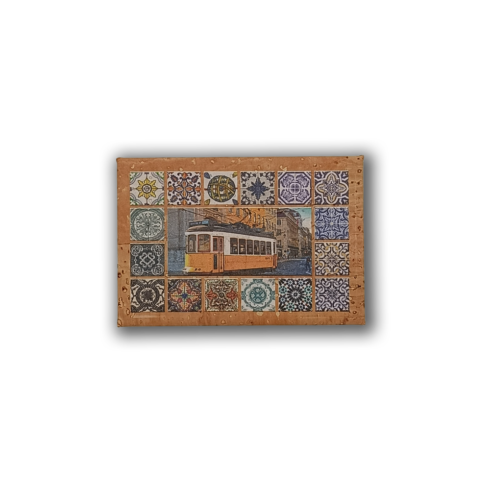 Tiles & Tram - Cork Fridge Magnet