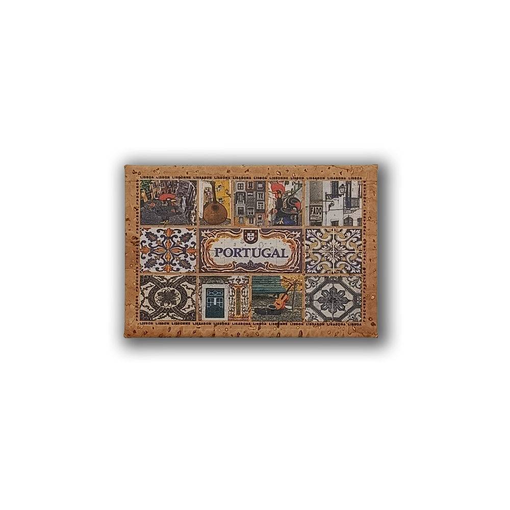 Lisbon in Images - Cork Fridge Magnet