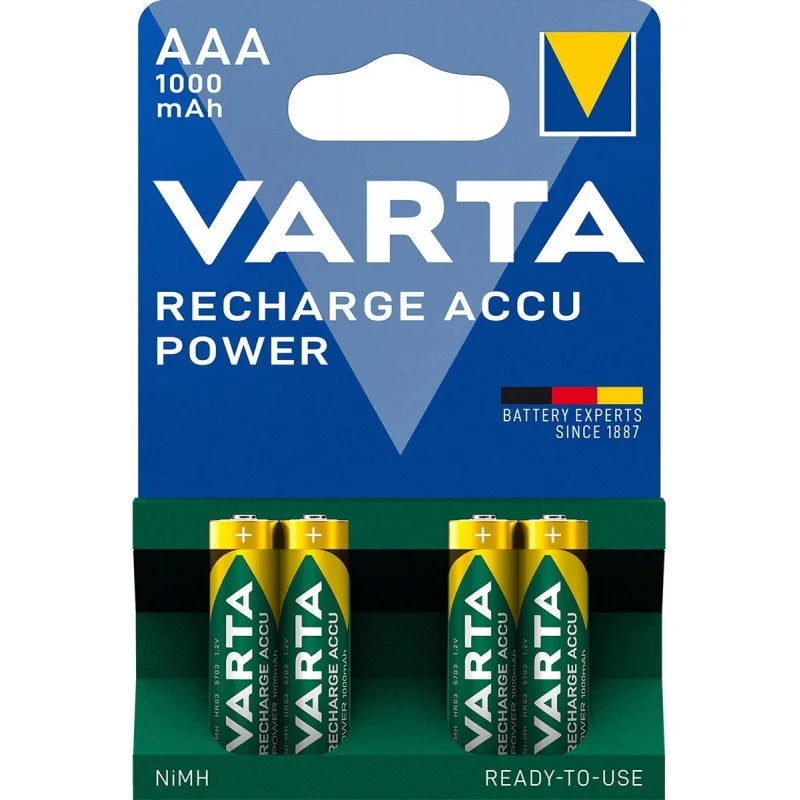 Pilha Recarregável Varta AAA Pack de 4 Unidades