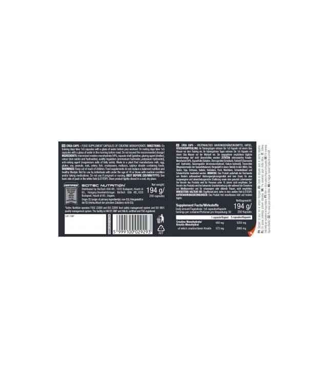 Creatina Scitec Nutrition 250 Cápsulas
