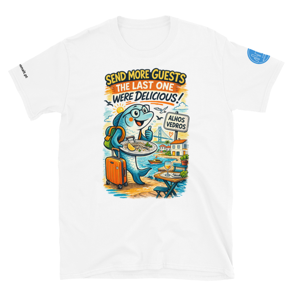 Camiseta unissex com mangas curtas