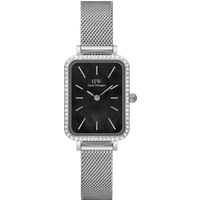Daniel Wellington DW Watch Quadro Lumine Bezel Sterling Black MOP 20x26mm Silver