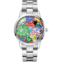 Daniel Wellington DW Watch Steven Harrington x DW: Iconic Link Multicolor 40mm Silver