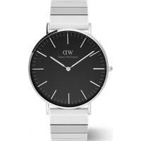 Daniel Wellington DW Watch Classic Piano Link Onyx Silver 40mm