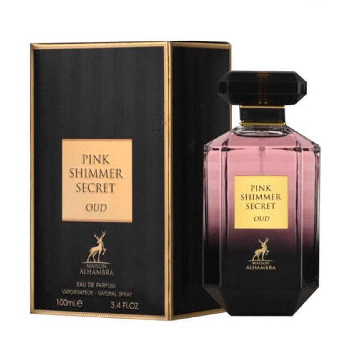 maison alhambra pink shimmer secret oud eau de parfum 100 ml