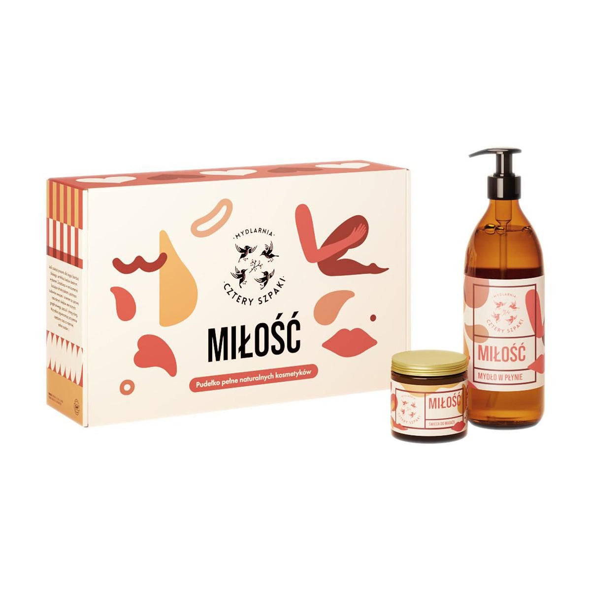 mydlarnia milosc jabon liquido 500ml + vela 1u.