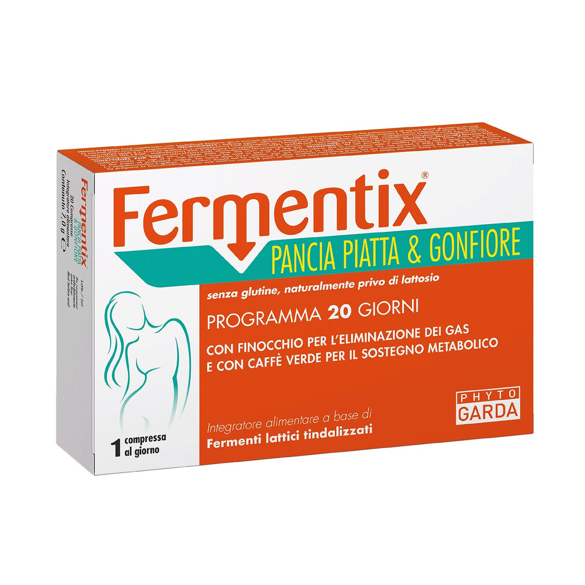 fermentix barriga plana progama anti-stress tabletas 20un