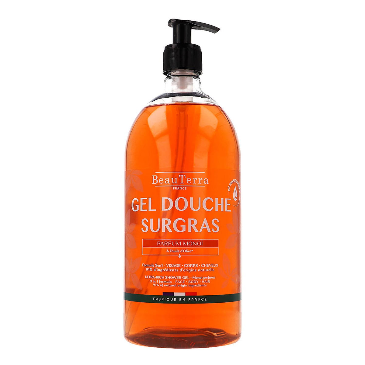 beauterra parfum monoi gel de banho 1000ml