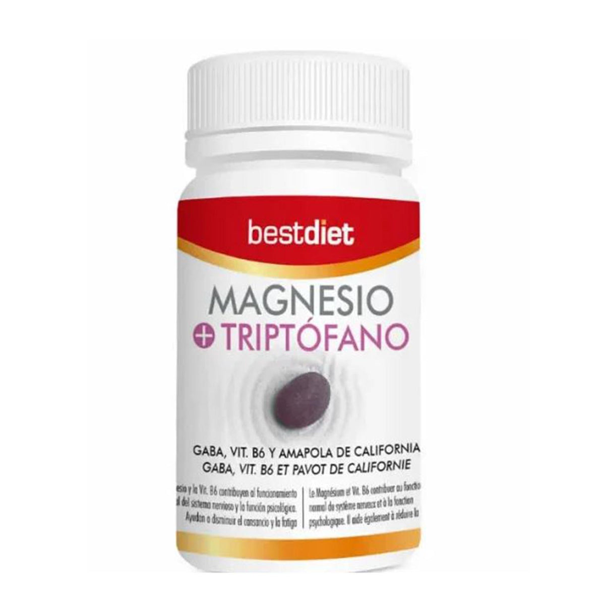 bestdiet magnesio triptofano cápsulas pack 30un